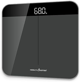 HealthSense Weight Machine for Body Weight, Digital Weighing Scale with Step-On Technology, Error Indicator, 1 Year Warranty & Batteries Included - Du