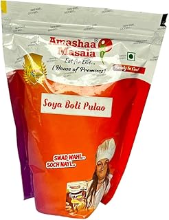 AMASHAA MASALA - Soya Boti Pulao/Nutri Pulao Premix - 480gm | Best Premix | Ready To Cook pulao | Ready To Cook | Soya Boti Pulao/Nutri Pulao| Homemad