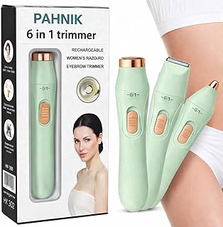 6-in-1 Women’s Trimmer for Bikini, Face & Body Hair Removal – USB Rechargeable, Waterproof, 90 Min Runtime, Painless Facial & Body Hair Remover for Un