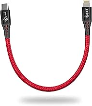 Certified Red nylon braided 8-pin USB Type C to Lighting Cable Short small mini 25cm Fast Charging PD 20W for power bank charger i-Phone 14 14 Pro 14