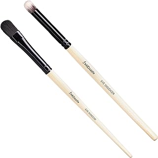 Midazzle Premium Wooden Eye Shadow Brush with Premium Wooden Eye Smudger Brush Makeup Brush for Makeup Beauty with Smooth Soft Hair Bristles Natural H
