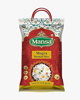 Mansa Mogra Basmati Rice 5 Kg | Aromatic Long Grain Rice | Naturally Aged Premium Basmati