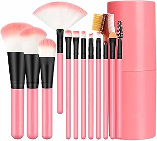 Crazy Huda Makeup Brush Set With Storage Box - Pack of 12 (Multi color)