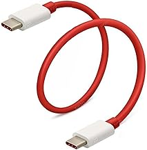 USB Red Type C to Type C warp dash data cable 30W / 65W Short Power bank fast charging small i-phone 15 Pro Max 15Plus Oneplus nord Samsung Galaxy S23