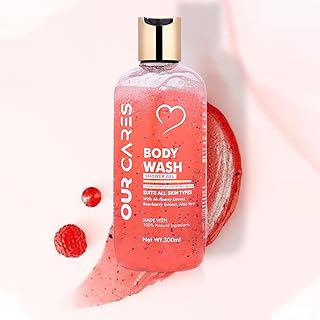 Body Wash for Men & Women, 300 ml Pump Bottle, Body Scrub based Shower Gel Bottle,100% Natural Thermal Minerals For Spa Like Soothing & Aromatic Skin
