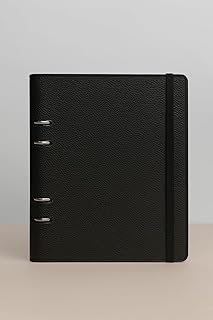 PLAN.A.DAY x DUDAO Premium Leather Refillable Ring Binder Notebook with Card Holder, Pen Loop, Passport Pocket & Elastic Closure | A5 Organizer Planne