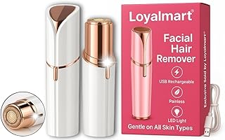Usb Rechargeable Painless Facial Hair Remover for Women with Light and USB, Eyebrow Trimmer, Upper Lip Shaver, Chin, Cheek , Nose and Face Hair Remova