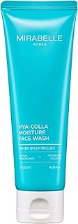Mirabelle Korea Hyaluronic + Collagen Moisture Face Wash 120ml | Hydrating Cleanser with Hyaluronic Acid & Collagen | Deep Pore Cleanser for Hydrating