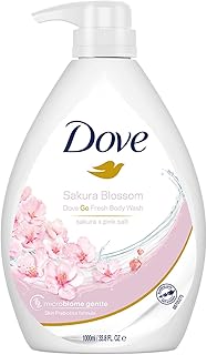 Dove Refreshing Sakura Blossom Body Wash with Himalaya Pink Salt for Replenished Skin, 1L