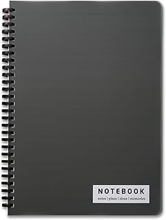 DOODLE B5 Ruled Spiral Notebook | 160 Pages, 80 GSM | Soft Wiro Binding for Smooth Writing | Ideal for School, College & Office | Black