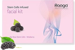 Raaga Professional Fairness Facial Kit | Infused with Alp Rose Stem Cells & Mulberry | Instant Glow & Skin Brightening | 61g