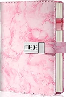 TRENDING Diary with Lock, A5 Waterproof Journal with Lock, Vintage Lock Journal Password Protected Notebook & Gift Box, Lock Diary Planner Organizer f