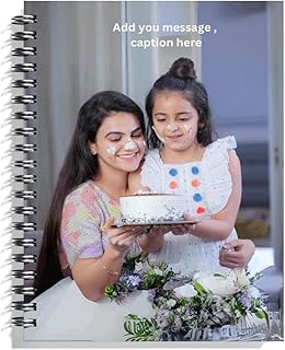 Gifts A5, Customized Notebook diary with Name and Photo, Hardcover, 90Gsm paper, Birthday gift, Customized Gifts, personalised diary with name