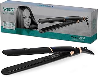 VGR V-515 Professional Hair Straightener with 7 Temperature settings & Uniform Heat Technology (Black)