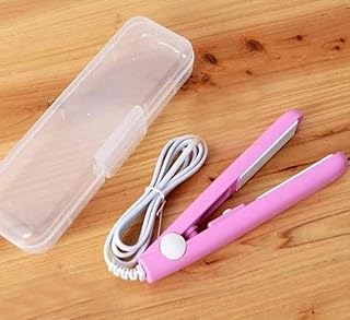 Mini Hair Straightener - Portable Professional Styling with Plastic Storage Box for Women, Teen Girls, and Hair Stylists (Multicolor)