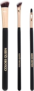 Colors Queen Synthetic Bristles Face Makeup Brush Set, Eyeshadow Angular Blending Brush, Angular Contour Brush, Lip Brush, Brushes for Easy Applicatio