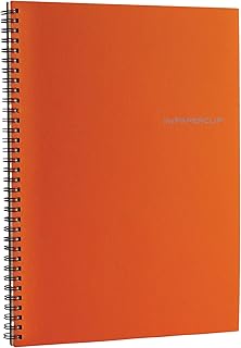 myPAPERCLIP NeoWiro Spiral Ruled Notebook | 160 Pages, 80 GSM, 250 GSM Soft Cover, XL (8.5 x 11 in) | Wiro Bound | Orange