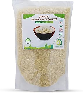 Organic Delight Basmati Rice 1kg Long Grain - Aroma & Naturally Aged Long & Fluffy Pulav Rice USDA Certified - Perfect for Everyday Use