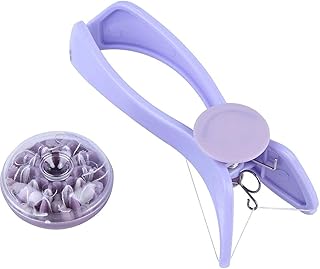 Silique Multi-Use Eyebrow, Face & Body Hair Threading Removal Epilator Kit – Manual Threader with 6 Extra Threads & Tweezer System for Painless Smooth
