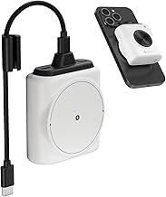 Portronics Moji 10K Smallest Wireless 10000Mah Fast Charging Power Bank with Detachable USB Type-C Cable, Strong Magnet, 20W Wired Output, for iPhone