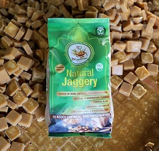 GUD JUNCTION - Natural Jaggery/Gud Cubes | Unrefined Sweetener Cubes for Tea, Coffee, Desserts & Snacking | Healthy Sugar Substitute, Traditionally Ma