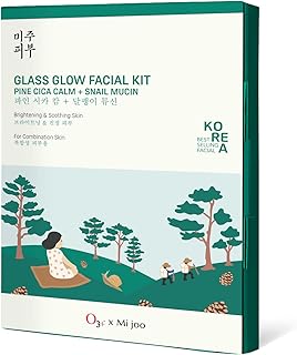 O3+ Mijoo Korea Glass Glow Facial Kit with Pine Cica & Snail Mucin - Ideal for Combination Skin