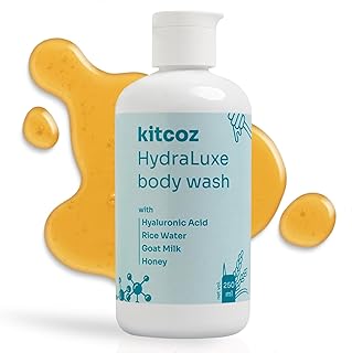 Kitcoz HydraLuxe Body Wash for Intense Moisturising, Hydration, Softer & Smoother Skin | Gentle Body Wash for All Types of Skin | Paraben & Sulphate F