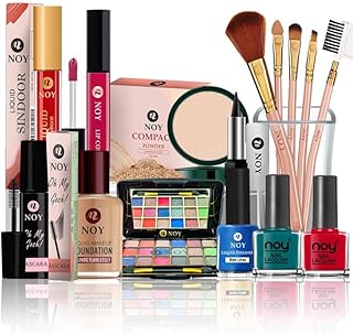 NOY Makeup Brush Set Effortless Soft Tool Application For Professional, Salon And Personal Use NO#737 (All In One Makeup Kit 15 Pcs)