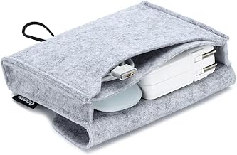 Portable Felt Storage Bag, Electronics Accessories Protective Case Pouch for MacBook Power Adapter, Mouse, Cellphone, Cables, SSD, HDD, Power Bank, Po