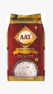 AAT Aroma Platinum 1121 Basmati Rice | Full Grain | Aged Extra Long Grain, Aromatic, Non-Sticky & Fluffy | Perfect for Biryani & Steam Rice | 1Kg Pouc