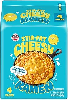OTOKI Cheesy Ramen Korean Style Instant Noodles Cheddar & Mascarpone Flavor 110g, Pack of 4 (440g) | Veg & Authentic Korean Ramen Noodles | The Produc