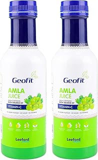 Geofit Amla Juice for Daily Immunity & Digestion Booster - Pack of 2 (1 Litre Each) | Supports Skin Glow & Gut Cleanse | Antioxidant-Rich Ayurvedic He