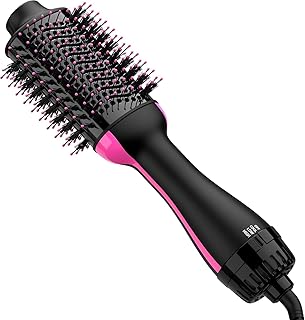 4-in-1 Hair Dryer Brush, Blow Dryer & Styler Volumizer with Negative Ion Anti-Frizz, Ceramic Titanium Barrel, Hot Air Hair Straightener for Smooth, Sh