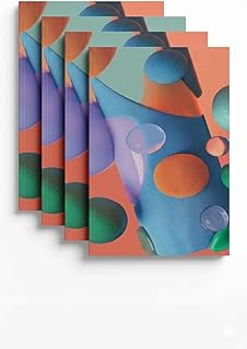 A4 Writing Notebook Set of 4, 200 Pages Each, 60 GSM Paper, Soft Cover Register for Students, School, College & Office