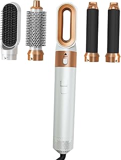 Hair Dryer Brush Interchangeable 5 in 1 for Curling Styling Home White