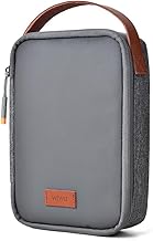 Organizer Travel Case - Grey: Electronics Accessories Cable Gadget Bag with Double Layer Box for Charger, Drive, Mouse, Apple Pencil, Power Bank, Hard