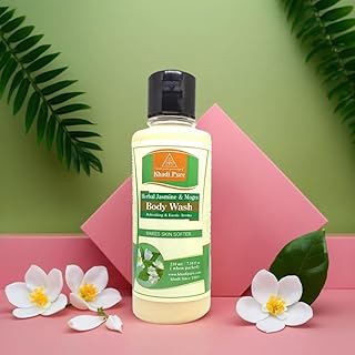 Khadi Pure Herbal Jasmine & Mogra Body Wash, 210 ml,Beige