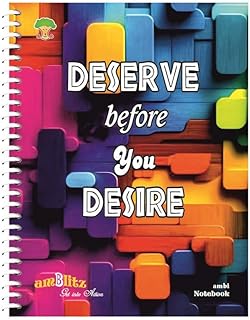 amblitz Spiral Notebook | 18 X 24 CM | B5 Size | School/College Students's Choice for Note Making | 70 GSM Thick White Paper | Diary Size | Personal &