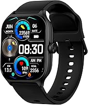 Bouncefit H9 Smart Watch for Men, Women, Boys, Girls, Kids – 2.01" Full Touch Screen Display, Bluetooth Calling, Rotating Crown, Workout Modes, Wirele