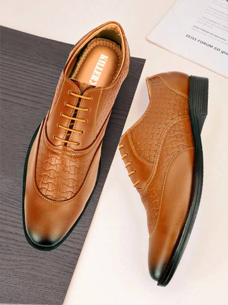 Desiner Derby Napa Leather Brown Lace-Ups Office Party ...