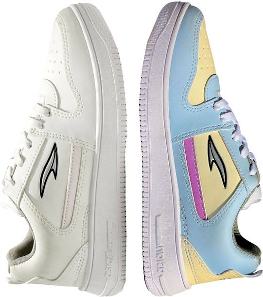 asian Thunder-01 White Color Change Sneakers,Casuals,Lo...