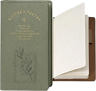 FunBlast Aesthetic Diary for Girls - Poetry Hardcover Diary Notebook for Men & Women, A5 Ruled Pages, Premium Leather Journal Diary, Writing Journal f
