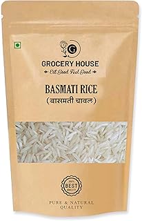 Grocery House Super Premium Basmati Rice | Aged Rice with Long Grains & Rich Aroma (Pack of 1 kg)
