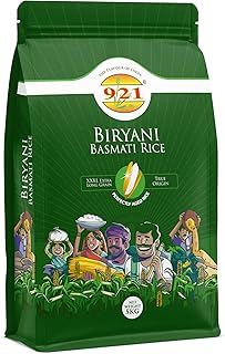 921 Extra Long Grain Biryani Basmati Rice 5Kg | Premium Aged Basmati | Aromatic & Fluffy | Ideal for Biryani, Pulao & Daily Meals