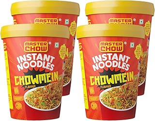 MasterChow Instant Cup Noodles | Chowmein Flavour Cup Noodles - Pack of 4-100g Each