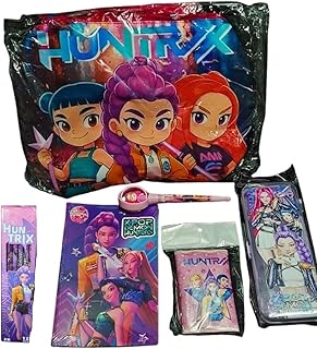 K-pop 6 in 1 Duffle Combo Set for Girls | Duffle Bag + Dancing Pen + Sipper Bottle + Diary + Wallet + Geometry Box | Korean Aesthetic BTS Style Gift K
