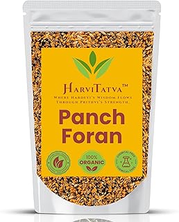 HarviTatva Panchforan Whole – 5-Spice Mix | Panch Phoron, Paanch Foron, Panch Masala | Natural & Aromatic Eastern Indian Spice Blend for Cooking & Tem
