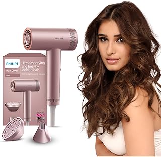 Philips Hydrating Hair Dryer | Water ions maintain 100% Hair strength | Mositure Rich Shine & Frizz Reduction | ThermoShield Sensors for customized dr