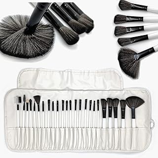 Combo Set of 24 Premium Synthetic Makeup Brushes | Cruelty-Free & Vegan | Kabuki, Foundation, Eyeshadow, Blending, Contour, Highlight & More