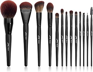 Jessup Professional Vegan Makeup Brushes Set 13pcs for Foundation, Powder Contour, Blush, Highlight, Eyeshadow Blending, Concealer, Spoolie, EyeLiner